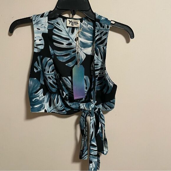 NWT SHOW ME YOUR MUMU Conga Palm Wrap Top- Size Small - Picture 4 of 9